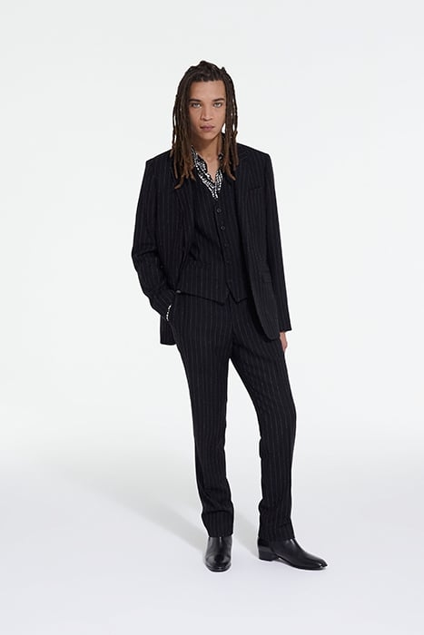 VESTE COSTUME RAYURES BLACK WHITE 3