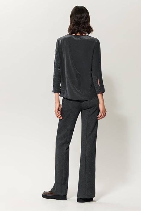 GABARDINE FLARE PANTS ANTHRACITE 2