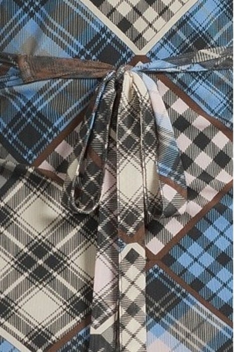 PRINTED MESH WRAP MAXI DRESS SILVER LAKE BLUE 5