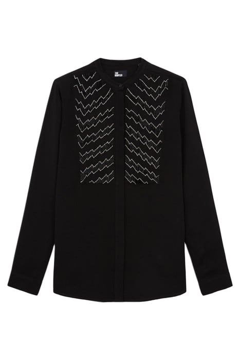 CHEMISE BRODEE A MANCHES LONGUES BLACK 1