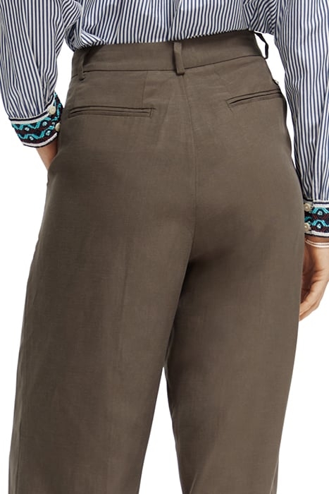 DRAPEY MID RISE WIDE LEG PANT DARK TAUPE 7