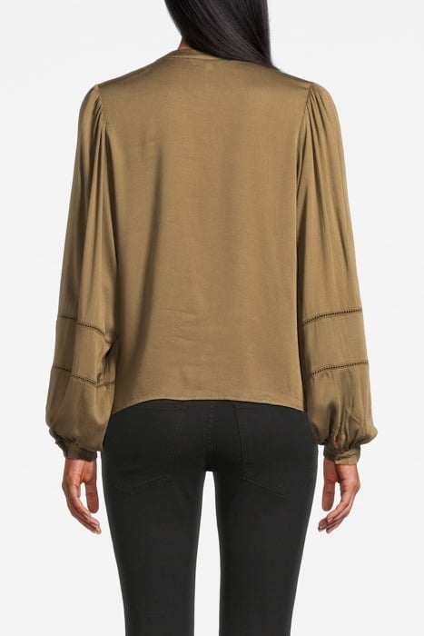 BLOUSE WOVEN LONG SLEEVES 22002037 MILITARY OLIVE 2