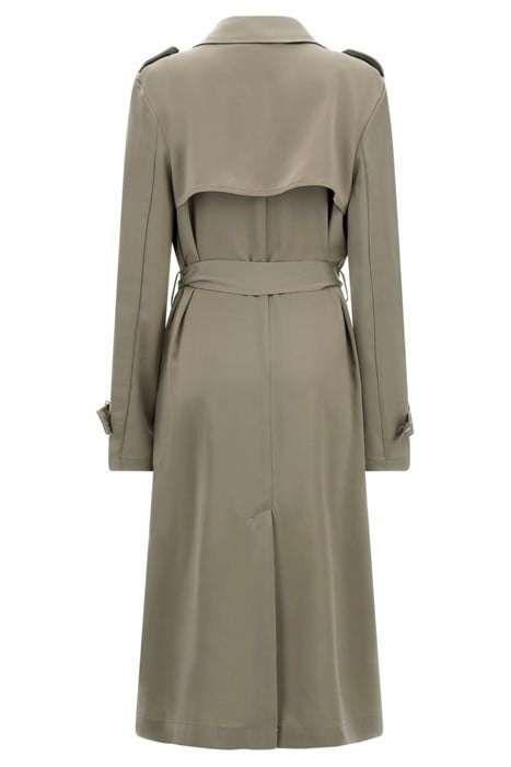 MICOLE SATIN TRENCH MOSSY GREEN 4