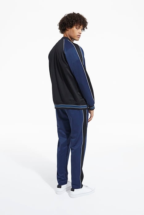 JOGGING AVEC BANDES CONTRASTEES ET PIPING NAVY 4