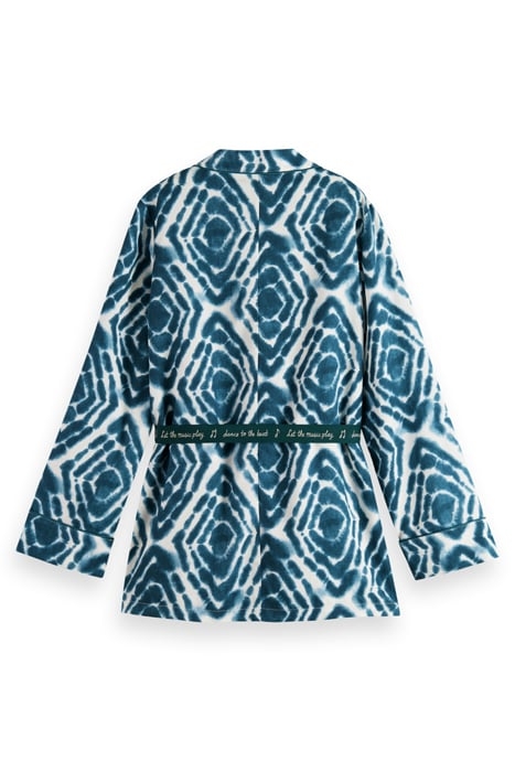 PYJAMA LOOSE FIT BLAZER DISCO TIE DYE BOTTLE GREEN 5