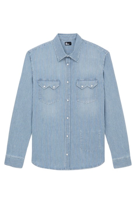 CHEMISE DENIM À RAYURE BLUE DENIM 4