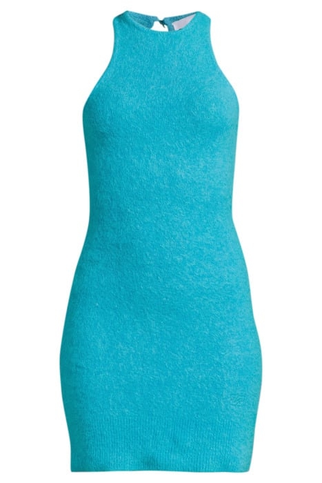 BRUSHED APLACA MINI DRESS BLUE CURACAO 3