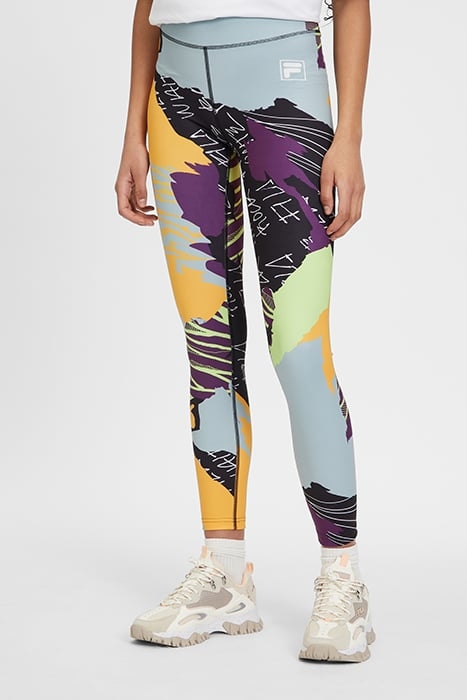 ALLOVER PRINT LEGGINGS YELLOW / BLACK / GREY 1