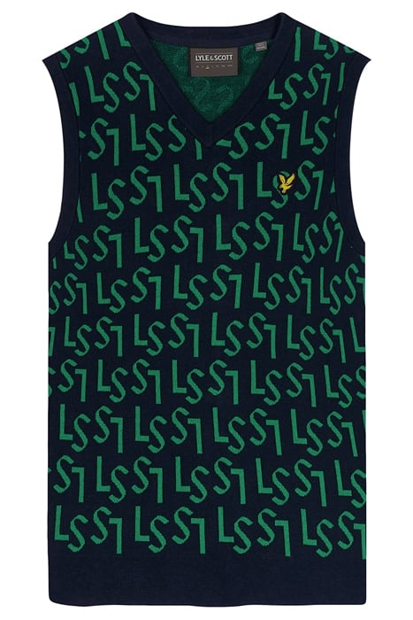 MONOGRAM KNITTED TANK TOP DARK NAVY 4