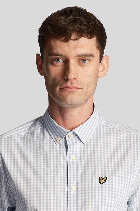 LS SLIM FIT GINGHAM SHIRT LIGHT BLUE/ WHITE 5