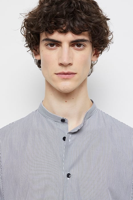 CHEMISE SLIM D COL OFFICIER BLACK WHITE 6