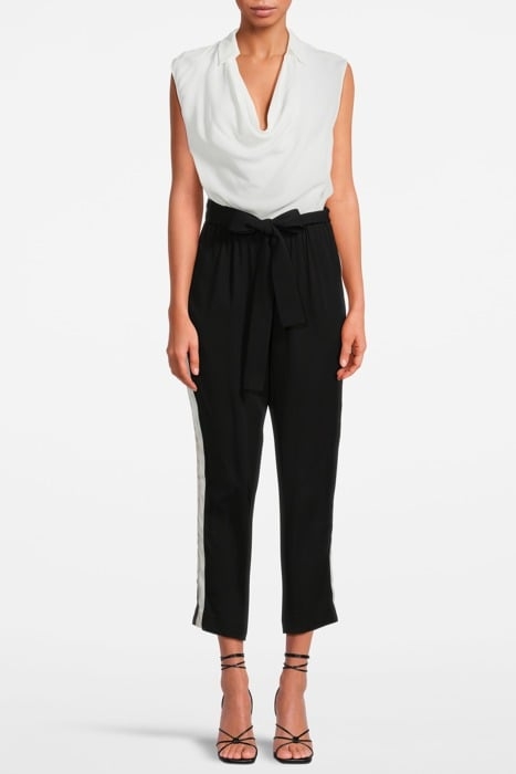 ALLIE-BLOCKED JUMPSUIT BLACK/IVORY 1