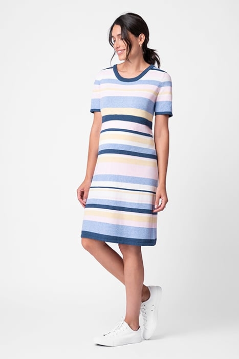 MATERNITY STRIPE KNIT DRESS MULTI 2