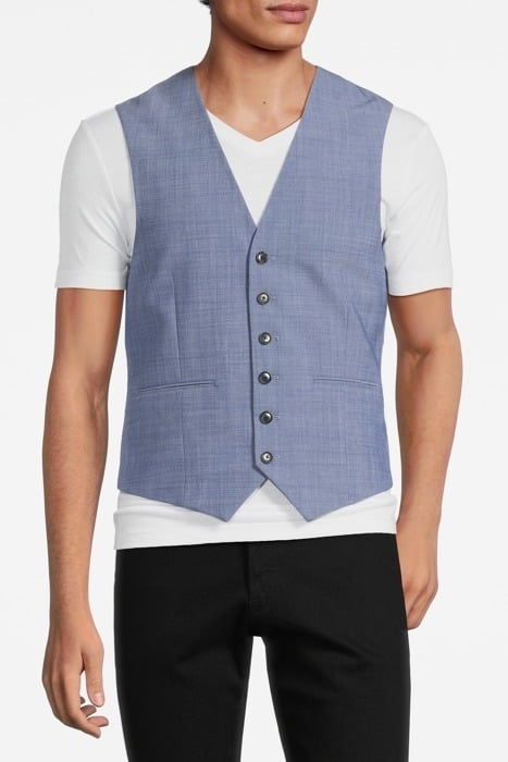 WISH-PLAIN WAISTCOAT BLUE 1