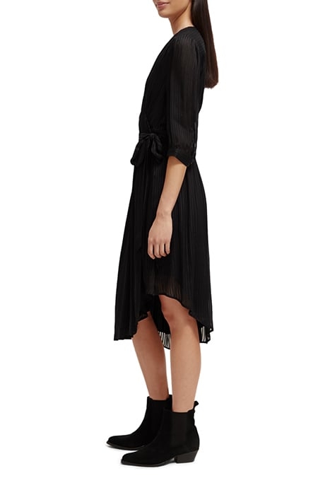 ASYMMETRIC WRAP DRESS BLACK 7