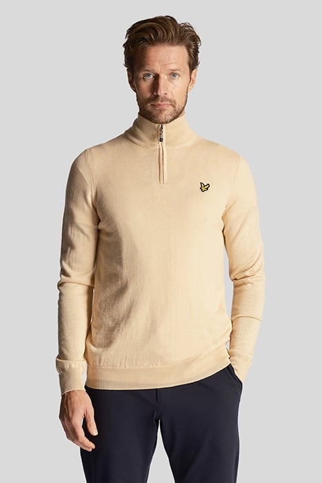 GOLF CORE 1/4 ZIP MERINO MIX SAND DUNE 1