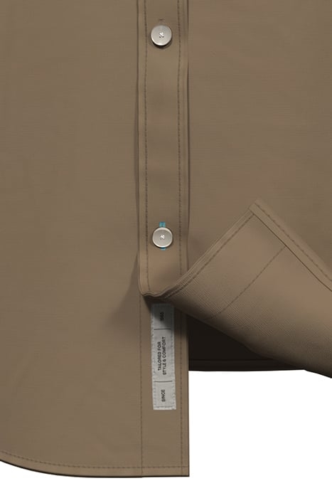ESSENTIAL SOLID POPLIN SHIRT TAUPE 8