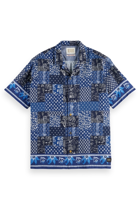 BASKET WEAVE SHORT-SLEEVED CAMP SHIRT COMBO A 4