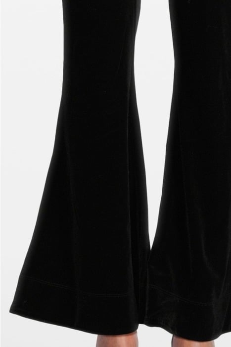 VELVET JERSEY FLARED PANTS BLACK 4