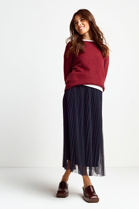 TULLE PLISSEE SKIRT MIDNIGHT BLUE 1