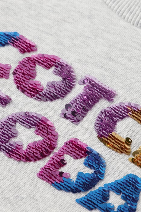 GIRLS REGULAR-FIT SEQUIN ARTWORK SWEATSHIRT GREY MELANGE 7