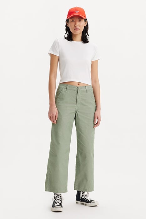 LTWT WIDE-LEG & FLARED JEANS PANT GREEN 1