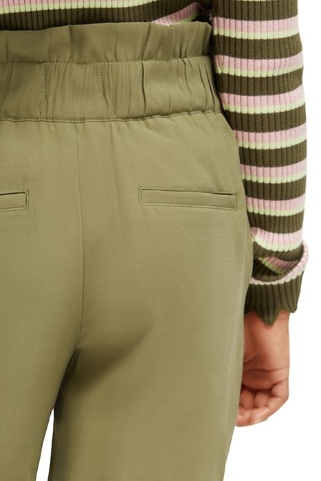 GIRLS HIGH-RISE PAPER BAG PANTS MILITARY 7