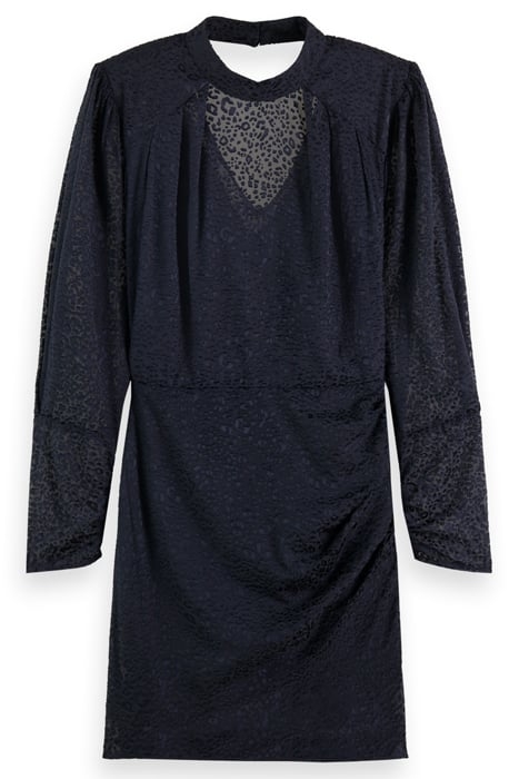 MOCK NECK MINI DRESS WITH OPEN BACK DETAIL NIGHT 4