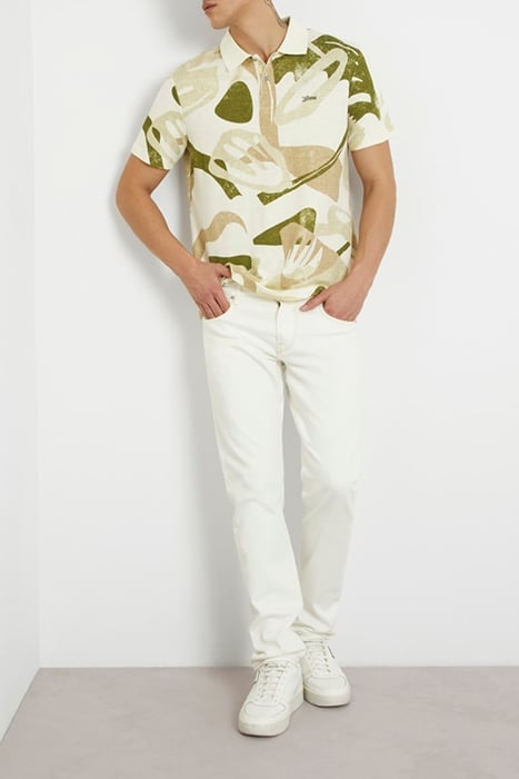 SS SLUB AOP POLO GREEN/BEIGE/BROWN AB 3