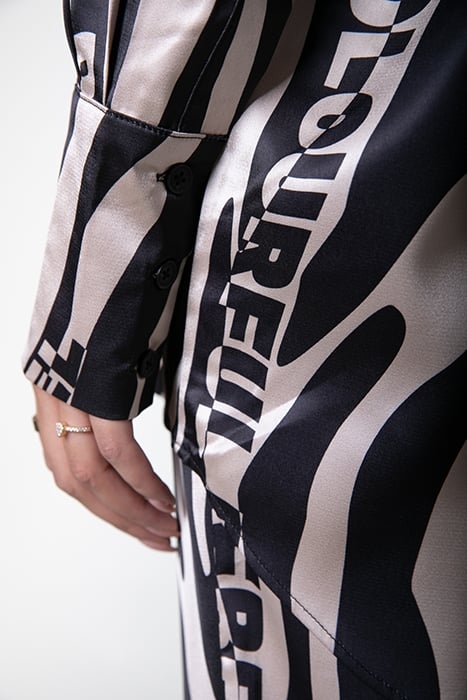 TALIA ZEBRA OVERSIZED BOYFRIEND BLOUSE SAND 6