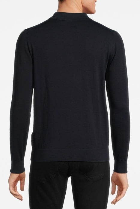 AIDAN HALF ZIP COTTON JUMPER NAVY - OUTLET PRICE 2