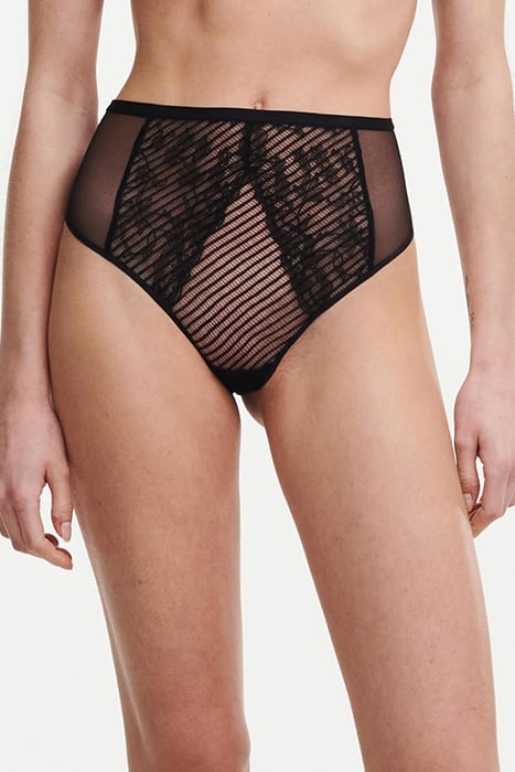 CO BO. THONG STD HIGH W. TXTURE-BLACK 1