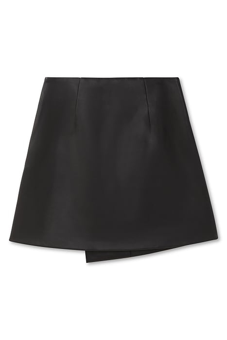 FAUX LEATHER SKIRT BLACK 2
