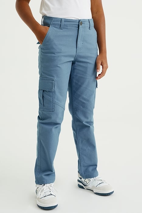 CARGO PANTS GREYISH BLUE 1