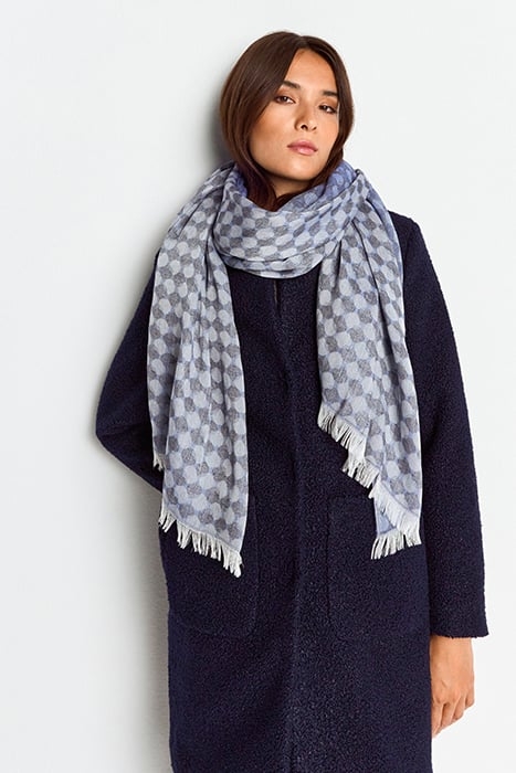 JACQUARD SCARF MIDNIGHT BLUE 1