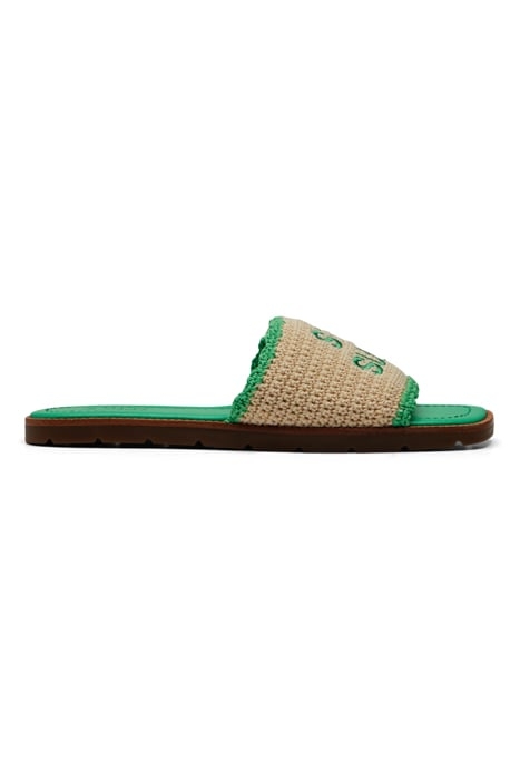 TILDA - SANDAL GREEN/ECRU 1