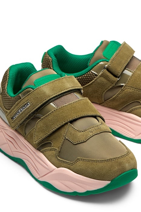 GIRLS CELESTIA VELCRO SNEAKER ARMY GREEN 6