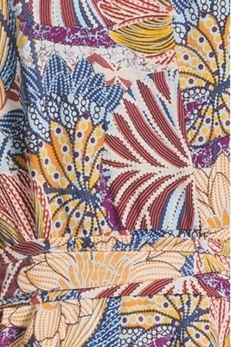 WRAP DRESS PRINTED POLYESTER PURPLES 5