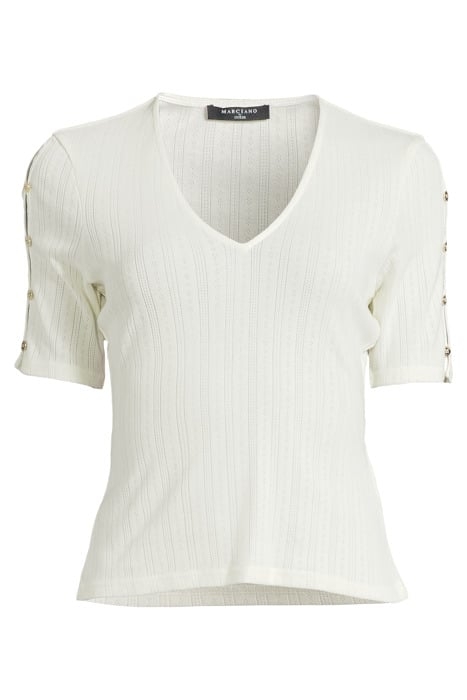 ALLISON TOP SHORT SLEEVE PALE BLOUSE PEARL 3