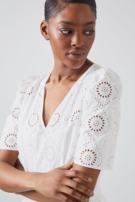 DR JANE BRODERIE DRESS WHITE 5