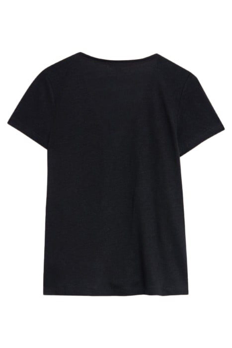 ELLIE LACE TEE PURE BLACK 4