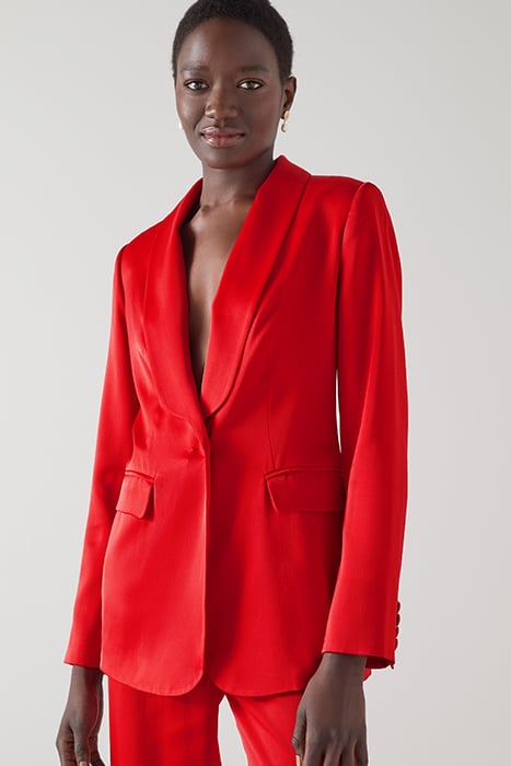 JK SEYDOUX SHAWL COLLAR CHERRY 1