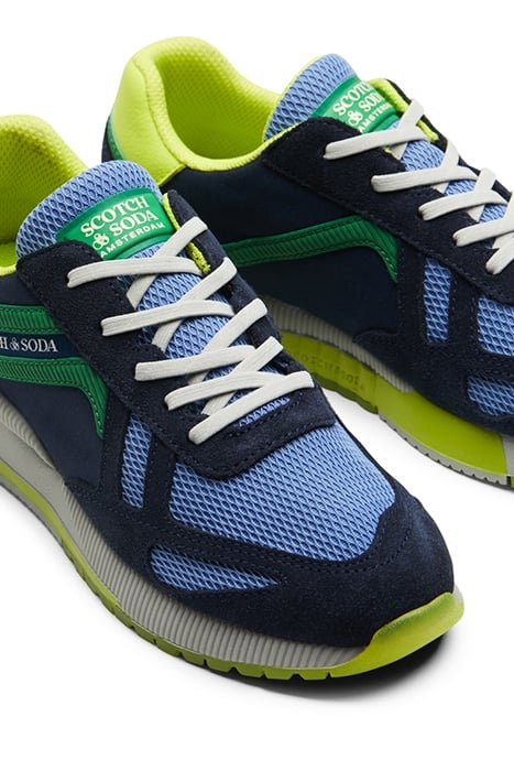 BOYS VIVEXIO SNEAKER BLUE MULTI 6