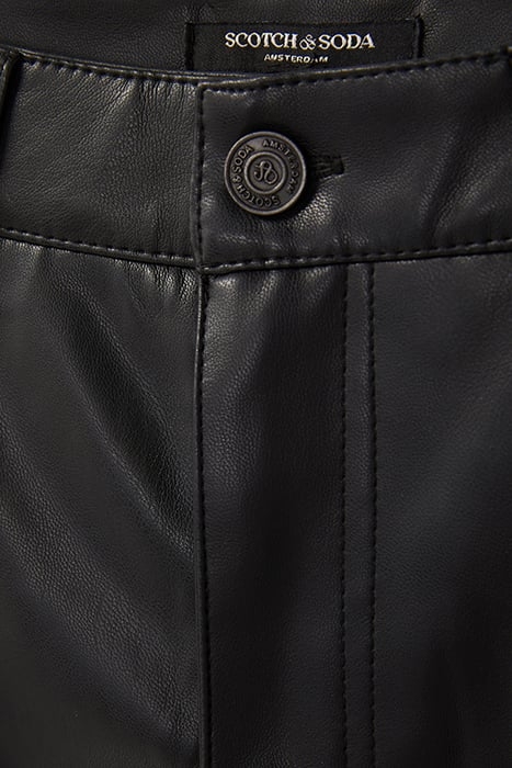 JEAN STYLE FAUX LEATHER PANT BLACK 6