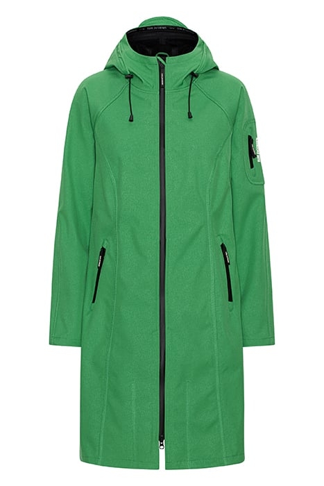 LONG SOFT SHELL RAINCOAT RAIN37L EVERGREEN 2