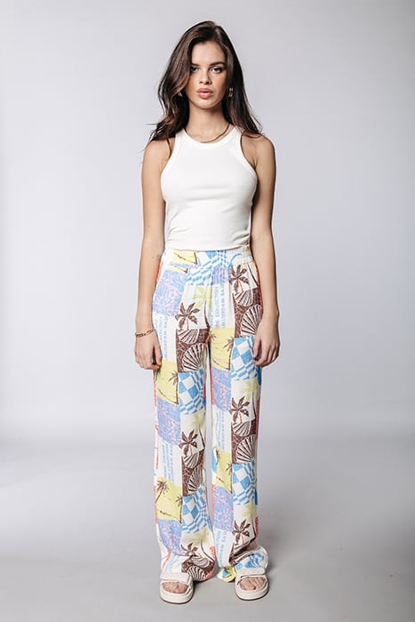 MELODY PATCHWORK STRAIGHT PANTS MULTICOLOR 1