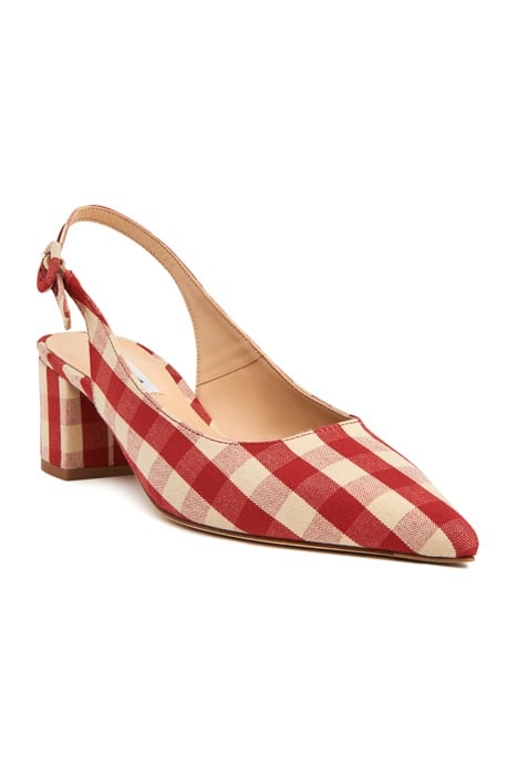 ADA BLOCK HEEL SLINGBACK IVORY/RED 3