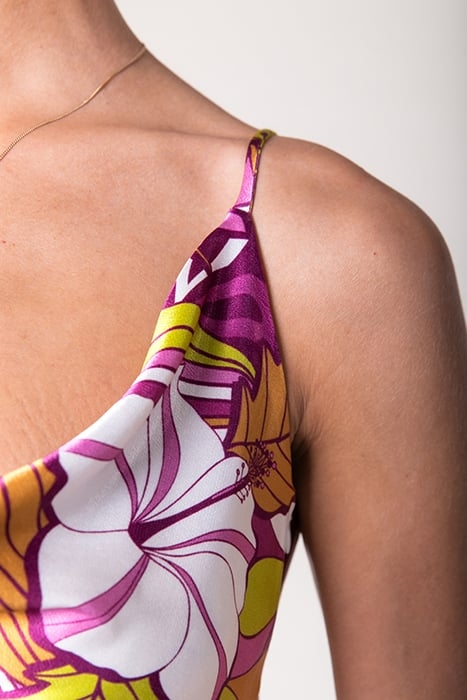 QIARA FLORAL SATIN MINI SLIP DRESS SL MULTICOLOR 4