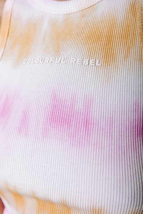 SACHI TIE DYE RIB TANKTOP BRIGHT ORANGE 4