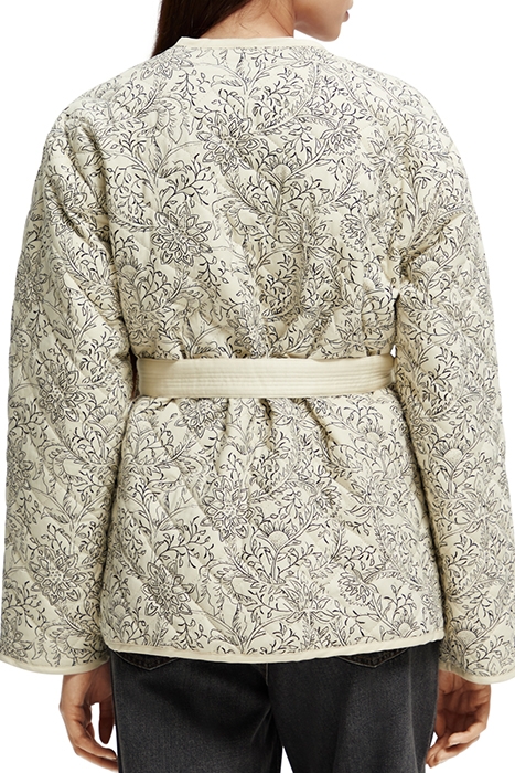 QUILTED BELTED JACKET IN ORGANIC COTTON COMBO M 2